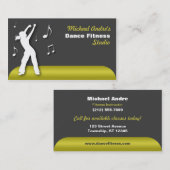 Fitness Yellow Business Cards Visitenkarte (Vorne/Hinten)