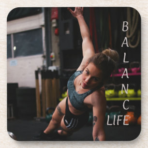Fitness Yoga Balance Life Getränkeuntersetzer