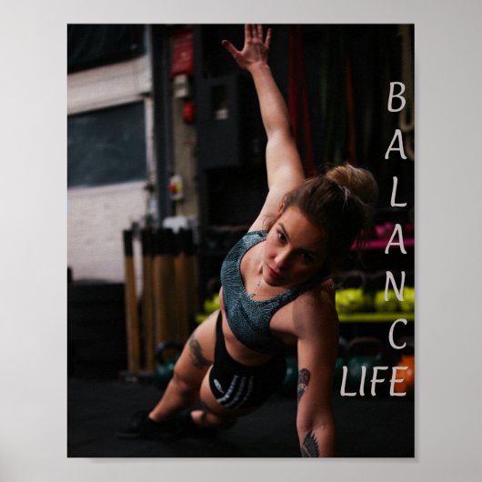 Fitness Yoga Balance Life Poster (Vorne)