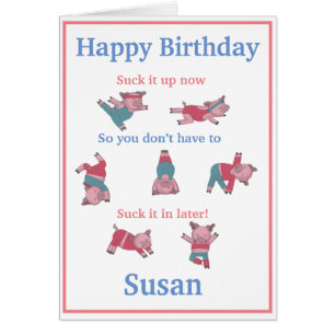 Fitness yoga Birthday Card