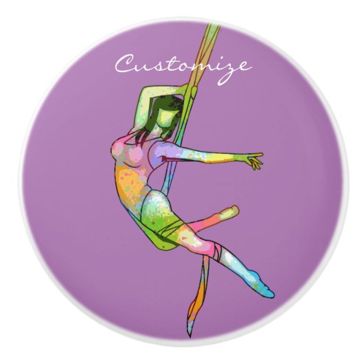 Fitness Yoga Thunder_Cove Keramikknauf (Vorderseite)