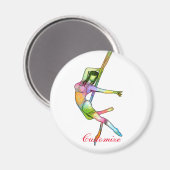 Fitness Yoga Thunder_Cove Magnet (Vorderseite/Rückseite)