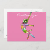 Fitness Yoga Thunder_Cove Postkarte (Vorne/Hinten)