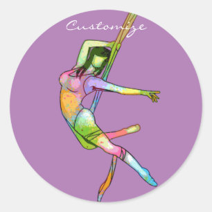 Fitness Yoga Thunder_Cove Runder Aufkleber