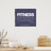 Fitness-Ziele im aufgerissenen Denim Poster (Küche)