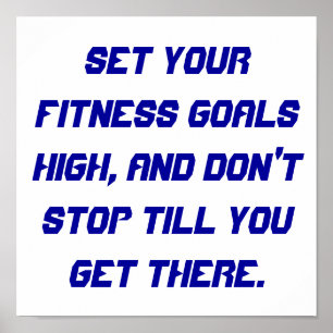 Fitness-Ziele Poster