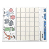 Fitness-Zielplaner für benutzerdefiniertes Notepad Notizblock (Vorderseite)