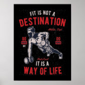 Fitness Zitat Poster (Vorne)