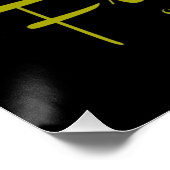 Fitness Zitat Yellow Tulip Poster (Ecke)