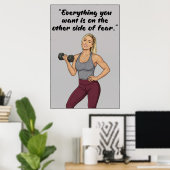 Fitness-Zitate Poster (Heimbüro)