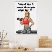 Fitness-Zitate Poster (Küche)