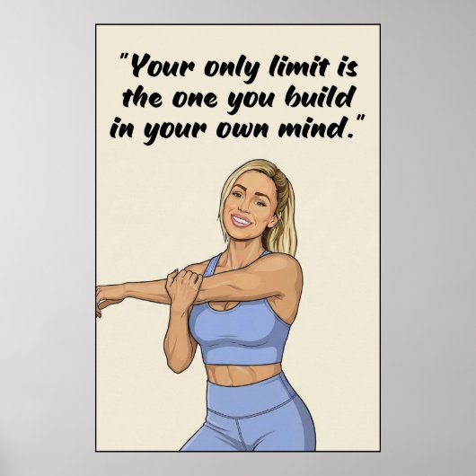 Fitness-Zitate Poster (Vorne)