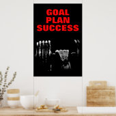 Fitness zum Erfolg der Bodybuilding Poster (Küche)