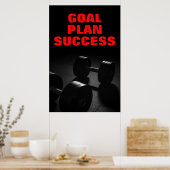 Fitness zum Erfolg der Bodybuilding Poster (Küche)