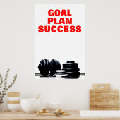 Fitness zum Erfolg der Bodybuilding Poster (Küche)