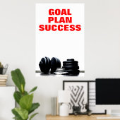 Fitness zum Erfolg der Bodybuilding Poster (Heimbüro)