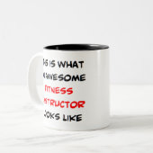 Fitness Zweifarbige Tasse (Vorderseite Links)