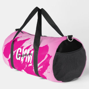 Fitnessbegleiter Pink Schwarz Duffle Bag