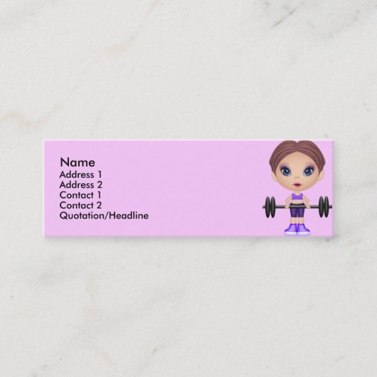 fitnessbuddie, Name, Mini Visitenkarte (Vorderseite)