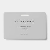 Fitnesscoach Mitarbeiteridentität mit Foto und Log Ausweis (Rückseite)