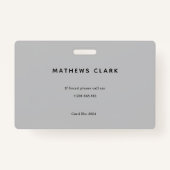 Fitnesscoach Mitarbeiteridentität mit Foto und Log Ausweis (Rückseite)