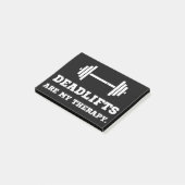 Fitnessen sind meine Therapie Post-it Klebezettel (angewinkelt)