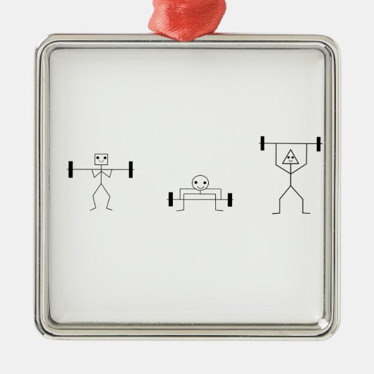 Fitnessformen Silbernes Ornament (Vorne)