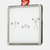 Fitnessformen Silbernes Ornament (Links)