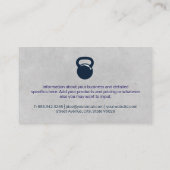 Fitnessgeräte | Kettle Bell Visitenkarte (Rückseite)