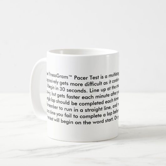 FitnessGram Tasse (Vorderseite Links)