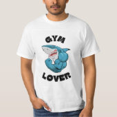 Fitnessliebhaber am Blauen Hai T - Shirt (Vorderseite)