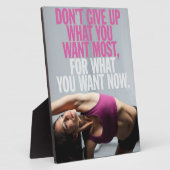 Fitnessmotivation - Nicht aufgeben - Frauenarbeit Fotoplatte (Seite)