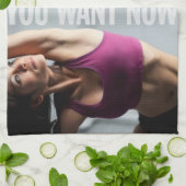 Fitnessmotivation - Nicht aufgeben - Frauenarbeit Geschirrtuch (Gefaltet)