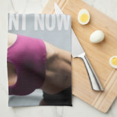 Fitnessmotivation - Nicht aufgeben - Frauenarbeit Geschirrtuch (Viertel Falte)