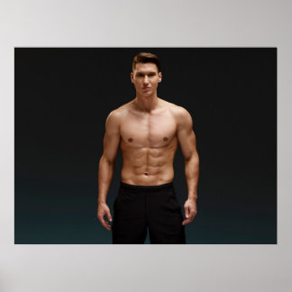 Fitnessposter athletischer Mann Poster