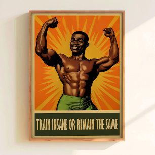 Fitnessposter Bodybuilder Druck Fitness-Wandkunst  Poster