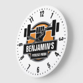 Fitnessraum Fitness Personalisierte Uhr (Winkel)
