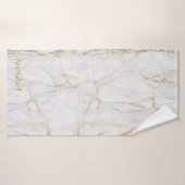 Fitnessraum mit personalisiertem, hellgrauem und g badehandtuch (Badehandtuch)