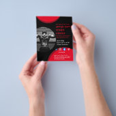 Fitnessraum mit schwarzem und rotem Foto - Trainer Flyer (Gruppe)