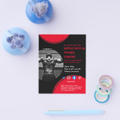 Fitnessraum mit schwarzem und rotem Foto - Trainer Flyer (Einzeln)