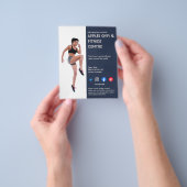 Fitnessraum Navy Blue Sidebar Foto Personal Traine Flyer (Gruppe)