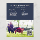 Fitnessraum Navy Blue Sidebar Foto Personal Traine Flyer (Hinten)