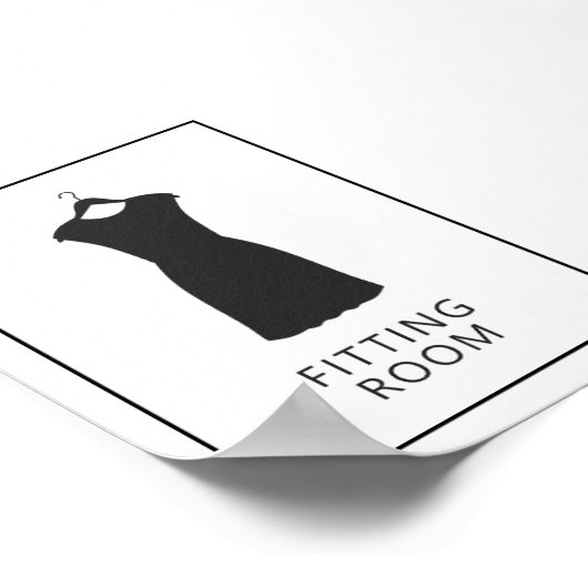Fitnessraum oder Kleidersaal Unterschrift für den Poster (Ecke)
