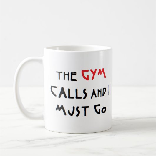 Fitnessraum ruft Tasse (Links)