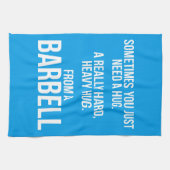 Fitnessraum-Spaß: Manchmal braucht man eine Umarmu Geschirrtuch (Horizontal)