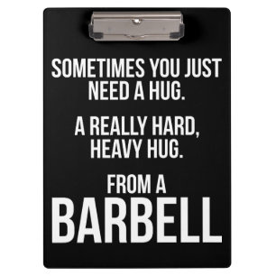 Fitnessraum-Spaß: Manchmal braucht man eine Umarmu Klemmbrett