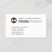 Fitnesss Dumbbell-Artabdeckung Visitenkarte (Rückseite)