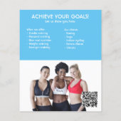 Fitnessstudio Blue Foto Personal Trainer Fitness F Flyer (Hinten)