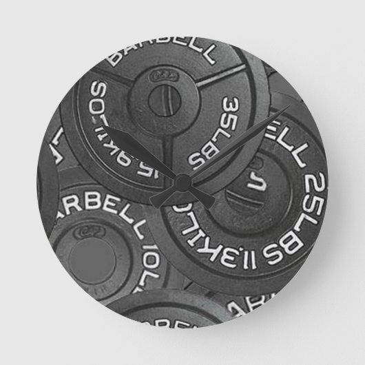 Fitnessstudio Bodybuilder Wanduhr (Vorderseite)