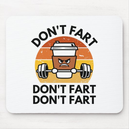 Fitnessstudio-Fun-Training ohne Furz-Witze Mousepad (Vorne)